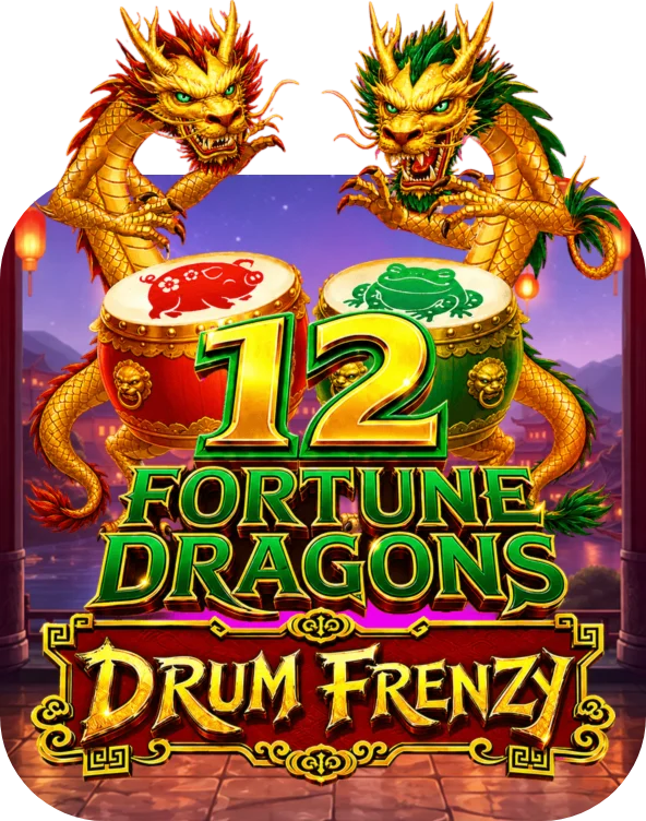 12 Fortune Dragons Drum Frenzy
